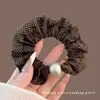 Diademas de Tela Hechas a Mano de Alta Gama para Mujer con Perlas, Bandas Elásticas de Alta Elasticidad para Cola de Caballo, Gomas para Moños
