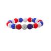 Europa e Estados Unidos design criativo transfronteiriço pulseira Dia da Independência dos Estados Unidos personalidade bandeira dos Estados Unidos estrela de cinco pontas pulseira de amor atacado