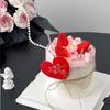 3.8 Día de la Reina decoración de pastel sencilla Día de la Diosa tarjeta de feliz amor oso de peluche vela vestido de disfraces enchufe