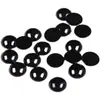 Amazon Transfronterizo - (A granel) Ojos Negros Planos Ojos Planos Muñeca Ojos para Muñeca Juguete Accesorios Ojos