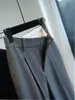 ¡El corte del pantalón es realmente bueno! Son tanto fluidos como elegantes~ Pantalones de traje rectos de pierna ancha de cintura alta para mujer para primavera