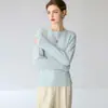Suéter de Cashmere Baicai Rong 26 Novo Estilo Gola com Borda Enrolada Vazada 100% Cashmere Quente Solto Camada Base Top
