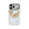 Capinha de Celular Ursinho Biscoito Fofa e Adorável para Meninas, Adequada para Apple iPhone 15/16/17 Pro Max
