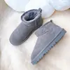 Botines de nieve mini transfronterizos para mujer, antideslizantes, engrosados, forrados de felpa, zapatos de algodón para exteriores para mujer, cálidos para otoño e invierno, botines cortos, zapatos de mujer de suela plana