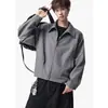 Otoño 2026 Nuevo Estilo Cuello Solapa Corto Estilo Hong Kong Talla Grande Chaqueta de Negocios Abrigo Casual de Moda Tendencia para Hombre
