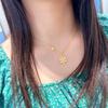 Collar de Navidad Brillante Pequeño Copo de Nieve Dorado Colgante Collar Moda para Mujer Enviar Joyería Elegante de Lujo