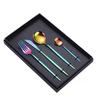 Juego de Cubiertos Estilo Occidental de Acero Inoxidable 304 para Uso Doméstico, Alto Valor Estético, Cuchillo para Bistec, Tenedor y Cuchara Estilo Ins, Juego de Tres Piezas en Caja de Regalo