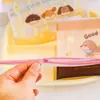 Bolsa de Grade A5 Gato Maçã Desenho Animado Bolsa de Lápis Menina Fofa Bolsa de Documentos Transparente Impermeável de PVC para Alunos do Ensino Fundamental