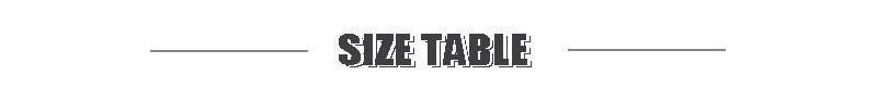 size table