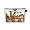 2025 Cross-Border Teum Cachorrinho Fofo Armazenamento Portátil Passeio Feminino Bolsa de Cosméticos Material Poliéster Bolsa para Armazenamento de Artigos de Higiene Pessoal