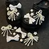 Amuletos para Zapatos Croc, Accesorios para Mujer, Clips para Zapatos DIY, Decoraciones 3D con Pedrería, Clips Desmontables, Estilo de Moda de Influencers