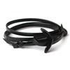 Pulseira de Corda de Couro Colorida Macron Pulseira Âncora Gancho de Peixe Pulseira da Moda Casal Homens e Mulheres Corrente de Pulseira de Couro de Vaca