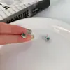 Brincos de Estrela com Diamante Quadrado Verde Menta, Luxo Acessível, High-End, Brincos Pequenos e Delicados, Brincos de Lua Modernos e Versáteis