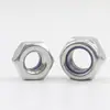 Aço Inoxidável 304 Porca Anti-Afrouxamento Porca de Travamento de Nylon Porca Autotravante Antiderrapante Porca Galvanizada M2 M3M4M5M6