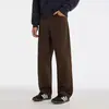 Novos Jeans Masculinos Lavagem Americana Marrom, Corte Reto Solto, Outono/Inverno 2026, Calças Longas Casuais Juvenis Plus Size, Tendência