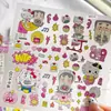 Creativo y Popular Gatito Disfrazado de Abuelo Vaca Divertidos Stickers Dibujos Animados Hello Kitty Decoración DIY para Teléfono, Tableta, Diario