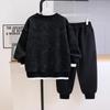 Nuevo Conjunto de Sudadera, Ropa de Dos Piezas para Niños para Deportes y Ocio, Nueva Sudadera de Cuello Redondo de Otoño, Pantalones de Punto, Estampado de Moda