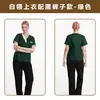 Uniformes de Hospital de Primeira Linha para Homens e Mulheres, Estilo com Zíper e Gola V para Salas de Cirurgia, Hospitais e Salões de Beleza, Personalizável