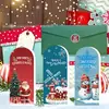 Tarjetas de felicitación navideñas sencillas en inglés transfronterizas, tarjetas plegables hechas a mano con sobres, tarjetas pequeñas de bendición para regalo de ramo al por mayor