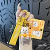 Llavero Trendy Pan West Highland Figura 3D Linda Correa de Mano Colgante Pequeño Accesorio para Bolso de Niñas Regalo Pequeño