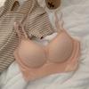 Ropa interior de jalea plisada ultrafina sin marcas para mujer, base de máscara de seda de hielo, espalda hermosa, sin aro de acero, con realce, transpirable, sujetador antideslizante
