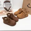 Birkenstocks Cálidos para Niñas 2026 Nuevas Llegadas de Invierno Botas de Nieve de Caña Baja Forradas de Felpa para Niñas Zapatos de Algodón Gruesos con Suela Suave para Niños