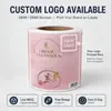 Rolos embalados para atacado com logotipo personalizado, folha de ouro, à prova d'água, anti-falsificação, adesivos para potes de nozes, etiquetas adesivas de alta qualidade para alimentos