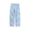 Atacado do Fabricante Jeans Tie-Dye Calças Casuais Retas Color Block para Mulheres Verão 2025 Novas Calças Longas Jeans Camufladas