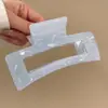 Pinza Cuadrada Fresca de Verano para Mujer 2025 Nuevo Estilo Pinza para la Parte Trasera de la Cabeza Pinza de Tiburón Accesorio para el Cabello Accesorio Estilo Vacaciones