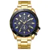 Nuevo Reloj de Moda para Hombre de Tres Ojos con Calendario, Tendencia de Venta Caliente, Correa de Cuero, Venta al por Mayor y Dropshipping del Fabricante, Esfera Grande