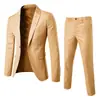 Traje Formal de Negocios Profesional de Dos Piezas para Hombre, Estilo Coreano Ajustado, Atuendo para Padrinos de Boda y Novio
