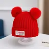 Gorro Infantil para Otoño e Invierno, Lindo y Adorable Gorro de Lana Tejida para Niños, Grueso y Cálido con Protección para los Oídos a Prueba de Viento para Niñas