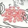 Concha de imitación ABS nacarada flor de loto de ocho pétalos soporte para flores de loto abanico para grupo de novias horquilla antigua DIY pendientes columpio corsage