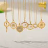 Collar de Acero Inoxidable con Colgante de Brújula de Circonita Chapado en Oro de 18K Cadena para Clavícula de Nácar Joyería Transfronteriza Europea y Americana Amazon