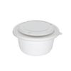 Fiambrera redonda de pulpa desechable, tazón redondo, caja para refrigerios, para llevar, ensalada de frutas, tazón de papel, caja de embalaje degradable