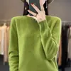 Nuevo suéter liso de cuello redondo para mujer 2026, otoño/invierno, top de punto estilo Andy, capa base ajustada, elegante