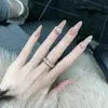 30 Piezas de Puntas Populares de Uñas Artísticas Domésticas, Colección Dulce y Linda de Nudo de Lazo Ojo de Gato Estilo Francés, Puntas de Uñas Portátiles al por Mayor
