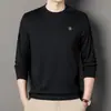 Sudadera unisex de cuello redondo para primavera y otoño, camiseta básica holgada y elegante para hombres jóvenes y de mediana edad, camiseta de manga larga moderna para papás