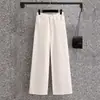 Jeans para Mujer Otoño 2022 Nuevo Retro Chicas Gorditas Cintura Alta Rectos Sueltos Talla Grande Pierna Ancha Pantalones Verano