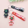 1051 # Chaveiro Urso Espacial Criativo com Espelho, Pingente Requintado para Bolsa e Mala, Brinde de Evento Promocional