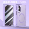 Aplicable para funda de teléfono con pantalla plegable Samsung Z fold8, funda protectora con tacto de piel magnética para el eje central de pantalla ancha fold8