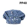 Gorro Hinchado Estampado Algodón Puro Gorro Quirúrgico Europeo y Americano Ajustable Gorro de Enfermera Gorro Sanitario Para Hombres y Mujeres Lindo Gorro Antipolvo de Doctor