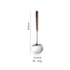 Espátula y Cuchara de Acero Inoxidable 304 con Mango de Madera de Nogal, Utensilios de Cocina para Uso Doméstico, Espátula Anti-quemaduras, Espumadera para Olla Caliente, Espátula para Champiñones