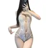 Lencería Sexy, Atuendo Sexy de una Pieza, Uniforme Atrevido con Aberturas y Huecos en la Entrepierna, No Necesita Quitarse, Ropa Erótica Femenina Seductora, Qqny Femenino