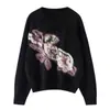 Suéter Nuevo 100% Cachemir Otoño/Invierno 2026 para Mujer, Suéter de Lana Jacquard de Doble Hilo, Top Versátil de Moda