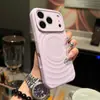 Funda Magnética de Silicona Líquida con Patrón de Ola Adecuada para Apple 18Promax Funda Protectora Simple de Color Sólido para iPhone17