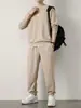 Waffkle terno Outono dos homens Novos Esportes Casuais Calças de manga comprida Duas peças Moda Marca Bonito terno Roupas