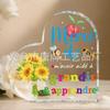 Regalos Creativos Transfronterizos, Adornos Navideños, Cristales de Corazón Acrílicos, Regalos para Madres, Hermanas y Familiares con Bendiciones