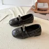 Sapatos Mary Jane Xadrez Elegantes da Moda Estilo Coreano 2026 Outono Novo Bico Redondo Solado Macio Laço Boca Rasa Sapatos de Salto Único