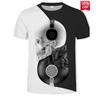 Camiseta Masculina de Manga Curta Estampada em 3D Geométrico Estéreo de Elo Grande Transfronteiriço Irregular Camiseta de Manga Curta Fabricante Masculino